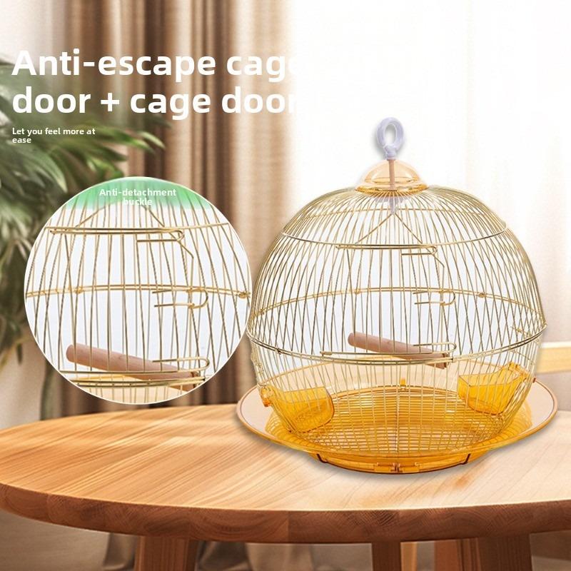 High-end Birdcage, Parrot Birdcage, Household and Villa Model, Convenient to Carry, Made of Metal Wire with an Attached Birdcage