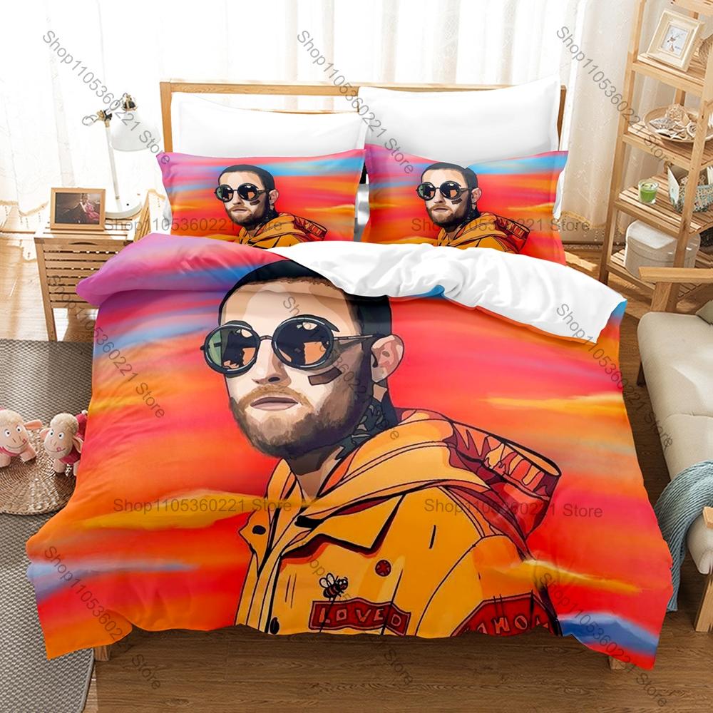 Постельное белье в стиле хип-хоп: пододеяльник + 2 наволочки, с принтом Mac Miller Balloonerism, из мягкого материала, подарок на праздник, день рождения