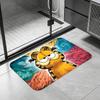 Cartoon-G-Garfield Floor Mat Diatomite Bath Mat, Quick Dry Absorbent Non-Slip Door Mat