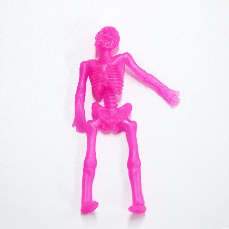 10 шт./пакет Гибкость TPR Мягкая резина Эластичный Маленький Зомби Скелет Человек Хэллоуин Кошелек или жизнь Игрушки Креативная Мини Странные Игрушки