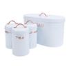 4PCS Bread Box and Canister Set Food Grade Iron Coffee Tea Sugar Storage Container Metal Bread Box Set for Kitchen