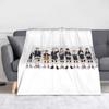 Karasuno Team Volleyball Flannel Blankets Volleyball Japanese Anime Custom Throw Blankets for Home cm Bedspread