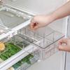 Органайзер для стратификации продуктов на холодильник, стеллаж для хранения, держатель полки для холодильника с морозильной камерой, выдвижной ящик, экономия места, кухонный органайзер