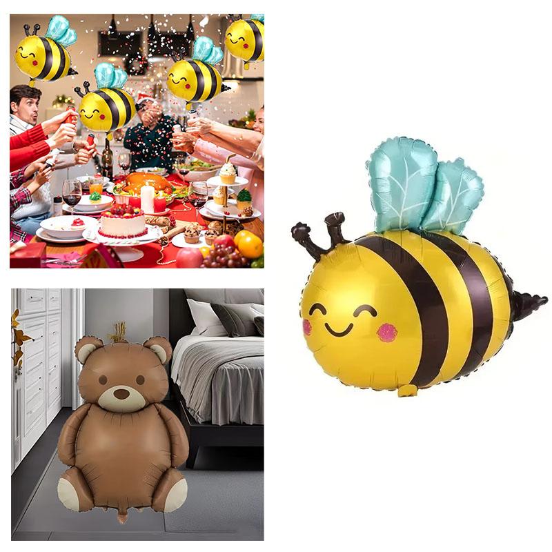 Adorable Bee Balloon Set for Party Decorations Wedding Events Aluminum Film Balloons with Animal Design Ideal for Festive