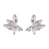 Elegant temperament light luxury fashion exquisite alloy flower earrings simple versatile personality women's earrings