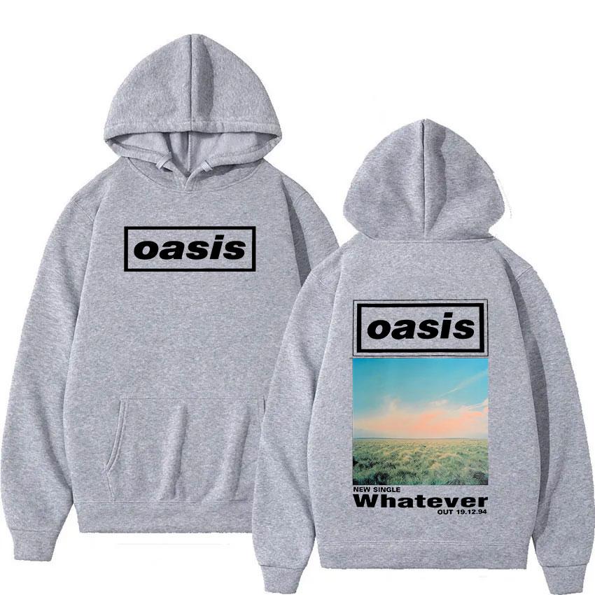 British Band O-Oasis Whatever 2024 Tour Album hoodies Men Women Hip Hop Fashion Vintage Oversized Sweatshirt Pullover Streetwear