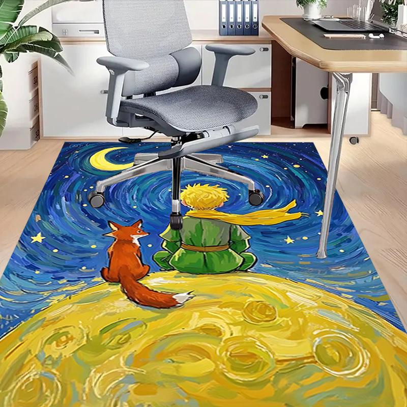 1 шт. Луна Маленький принц Очень большой Нескользящий ковер для пола, Офис, семья, спальня, студия, ковер большого размера, ковры для помещений