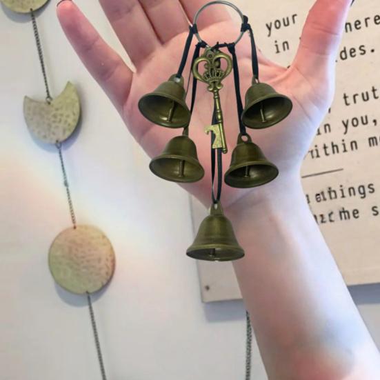 Witch Bells for Door Knob Retro Hanging Wind Chime Wiccan Bell Witchcraft Wind Bell for Protection Halloween Decoration Witch Gifts