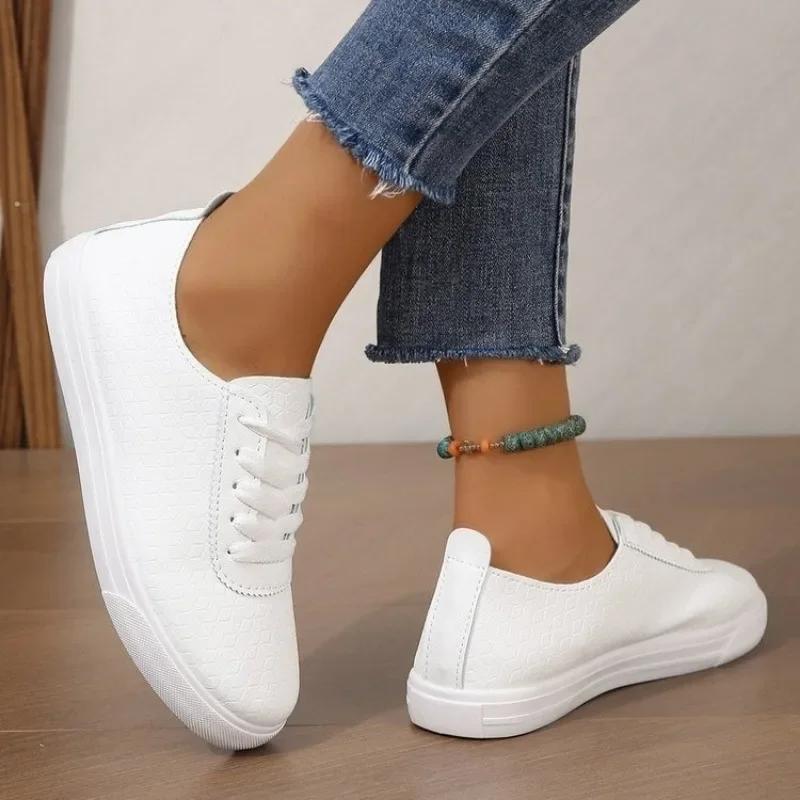 2024 2024 женские туфли на плоской подошве спортивные повседневные кроссовки женские 2024 мягкие вулканизированные туфли женские маленькие белые туфли