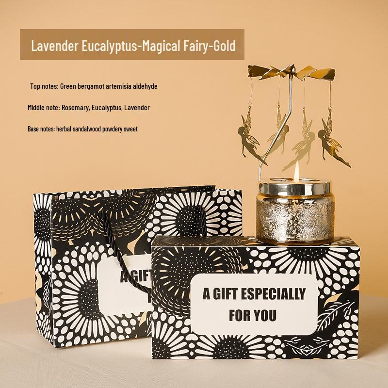 Rotating Soy Wax Scented Candle Holder - Birthday Gift & Home Decor