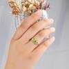 Classic Natural Peridot Round 6.0mm Ring Real Gemstones 925 Sterling Silver Fine Jewelry for Ladie's Birthday Anniversary Gifts