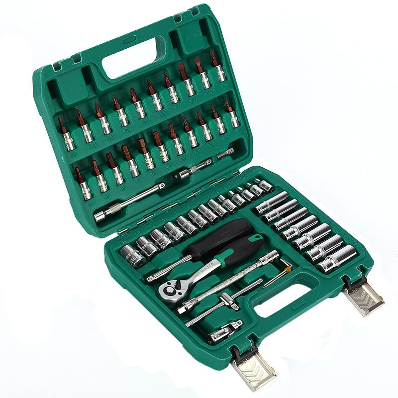 Бытовой автомобильный набор инструментов для ремонта авто, ящик для инструментов, футляр для хранения, гаечный ключ, отвертка, ручные инструменты