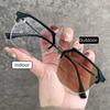 Trendy Metal Double Beam Photochromic Myopia Glasses Retro Polygonal Full Frame Near Sight Glasses Anti Blue Light Glasses
