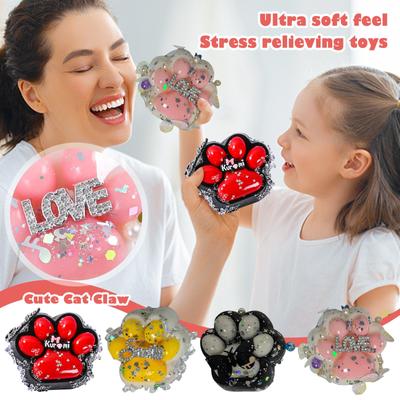 Игрушки для снятия стресса с блестками для кошек Новые DIY Pinch Happy Decompression Toys
