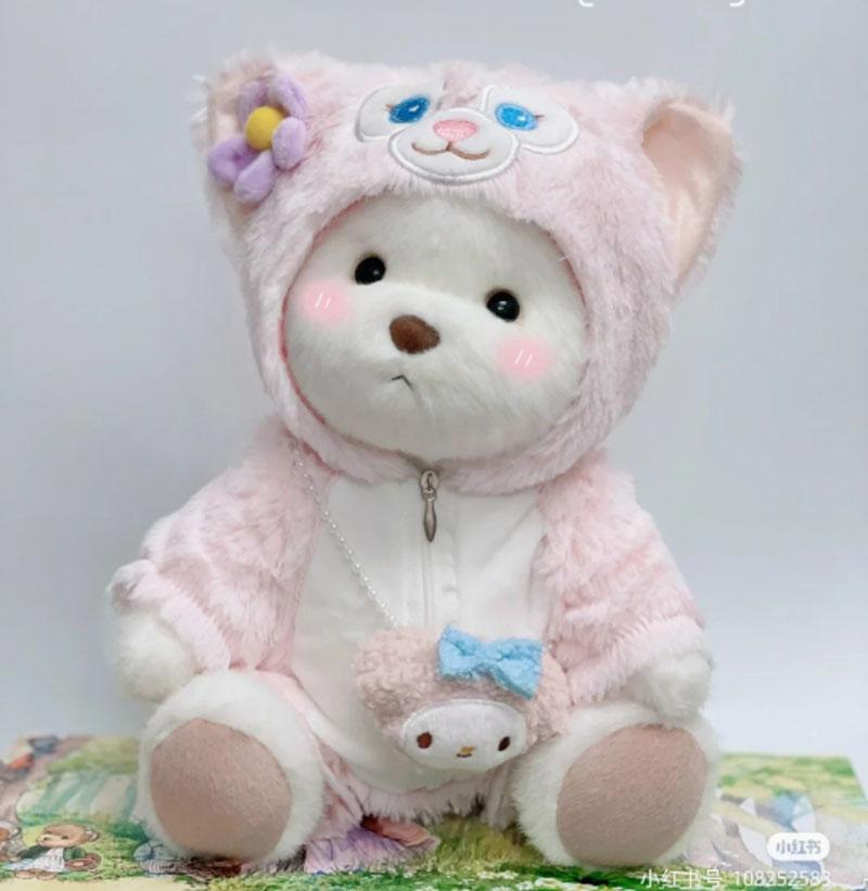 Кавайные 30см Одежда Плюшевые Игрушки Плюшевый Мишка Кукла Одежда Мягкий Мишка Белый Коричневый Плюшевый Мишка Сердце Девочки Дети Подруга Милые Игрушки