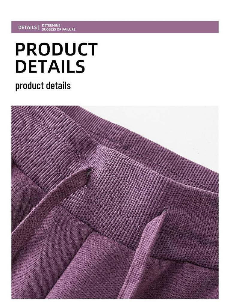 GAGN Женские фиолетовые повседневные брюки прямого кроя с высокой посадкой – простые, свободные и универсальные.