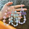 Elegant Beaded Butterfly Tassel Phone Charm Keychain Accessory