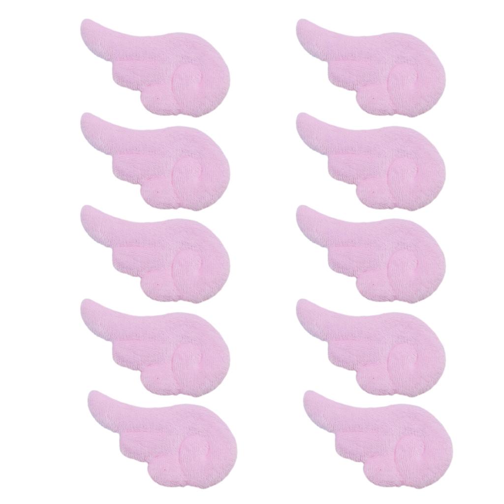 10PCS Double Sided Angel Wing Shape Sewing Patches Cute Hair Applique for DIY Doll Bag Hat Scarf Patches Hair Clip Decor