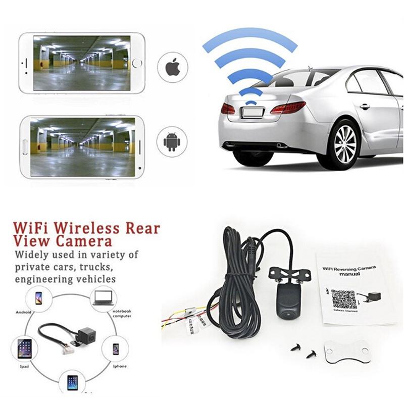 Беспроводная автомобильная камера заднего вида с углом обзора 150° и Wi-Fi, устройство для мониторинга заднего хода.
