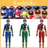 Red Green And Blue Kishiryu Sentai Ryusoulger Jumpsuit For Kids' Cosplay