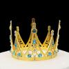 Оригинальная барочная круглая корона из сплава тиара на день рождения невесты украшение для торта корона для детей