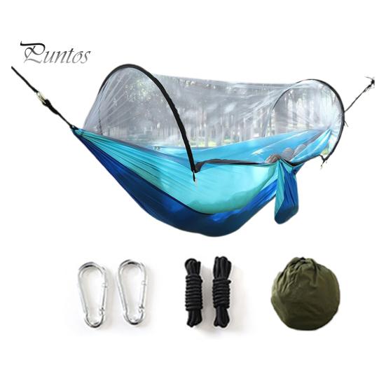 Кемпинговый гамак с сеткой от комаров 200 кг, дышащий, легкий, портативный, одинарный, с ремнями для крепления к дереву, простая установка, гамак для походов в помещении и на открытом воздухе