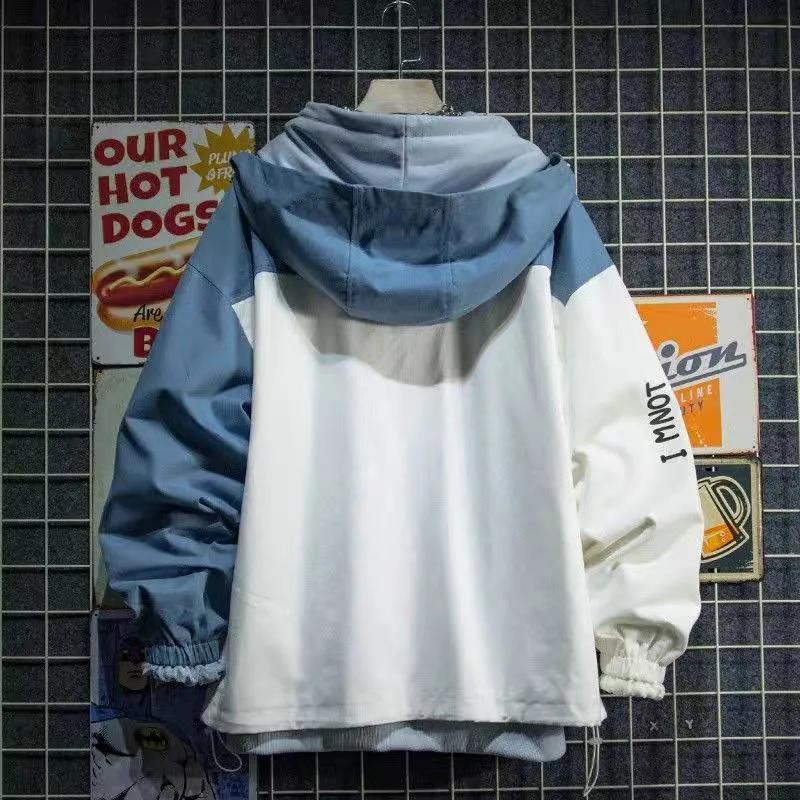 Весна Осень Женская Толстовка с Капюшоном Милый Принт Акулы Пэчворк Подростковая Куртка Толстовки Харадзюку Мужская Толстовка