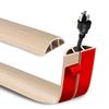 Wire Cover D30 Soft PVC Cable Protector 10ft Self Adhesive Floor Raceway Maple