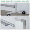 Whiteboard, 120 x 90 cm, Magnetic, Rotatable, Mobile, incl. Marker & Eraser, Metal Frame, White