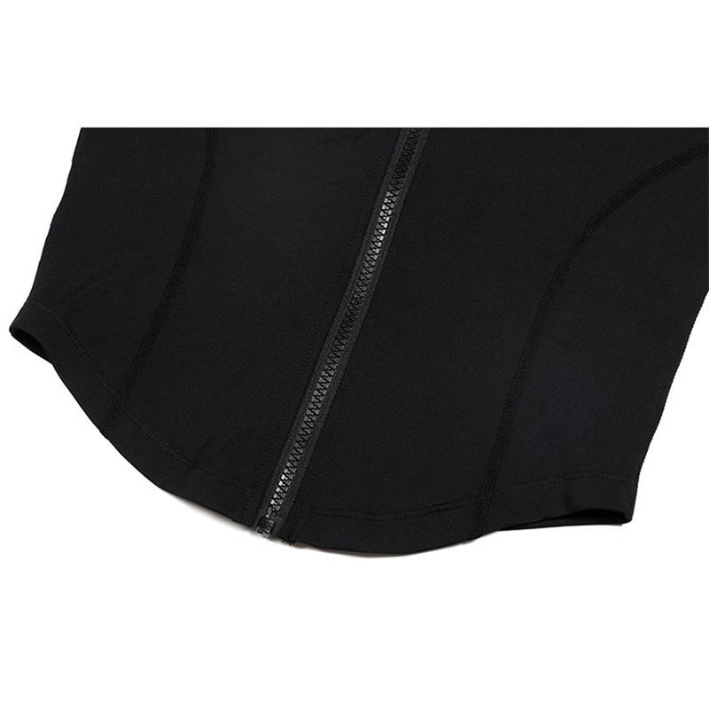 Женский топ на молнии для йоги, куртки для бега для тренировок с отверстиями для больших пальцев, эластичные укороченные топы с длинными рукавами, спортивная одежда