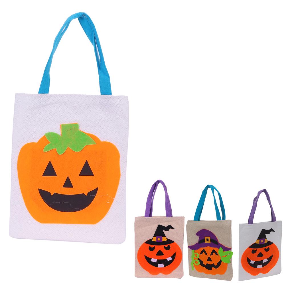 Tote Bag Linen Cute Vivid Storage Sack for Halloween Decoration Party Show Dress Up