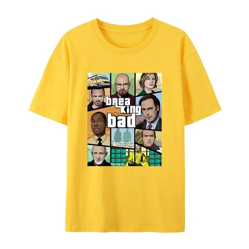 Во все тяжкие Гейзенберг Лучше звоните Солу Лос Поллос Кук Модные мужские новые летние футболки с коротким рукавом и круглым вырезом