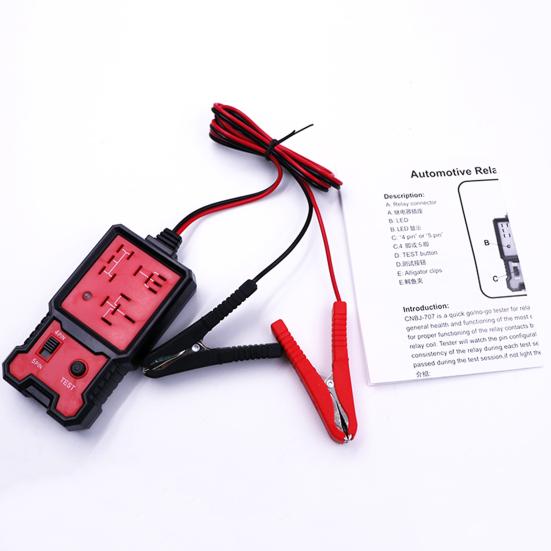 12V-24V Car Relay Tester 4-Pin & 5-Pin Automotive Relay Tester with LED Indicator Quick Diagnostic Tool for Vehicle Electrical System Testing
