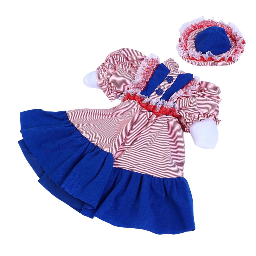 Porch Goose Outfit Lovely Goose Statue Dress Hat Costume Set for Outdoor Patio Yard Lawn Garden Decor Blue Red