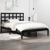 VidaXL Bed Frames Black Solid Wood 140x190 Cm 3105454