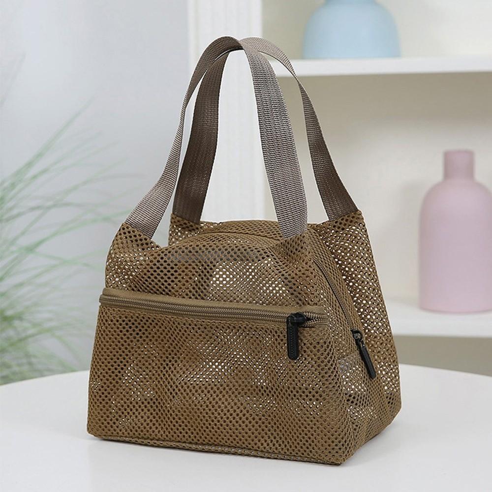 Multifunctional Mesh Beach Bag Clear Travel Wash Bag Tote Handbag Shower Cosmetic Bag Bath