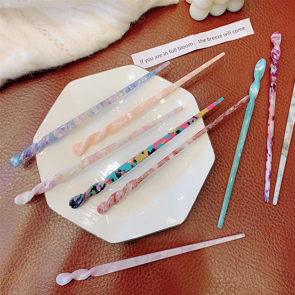 Темпераментные Девушки Акриловые Винтажные Корейские Дисковые Заколки для Волос Палочки для Волос Аксессуары для Волос Заколки