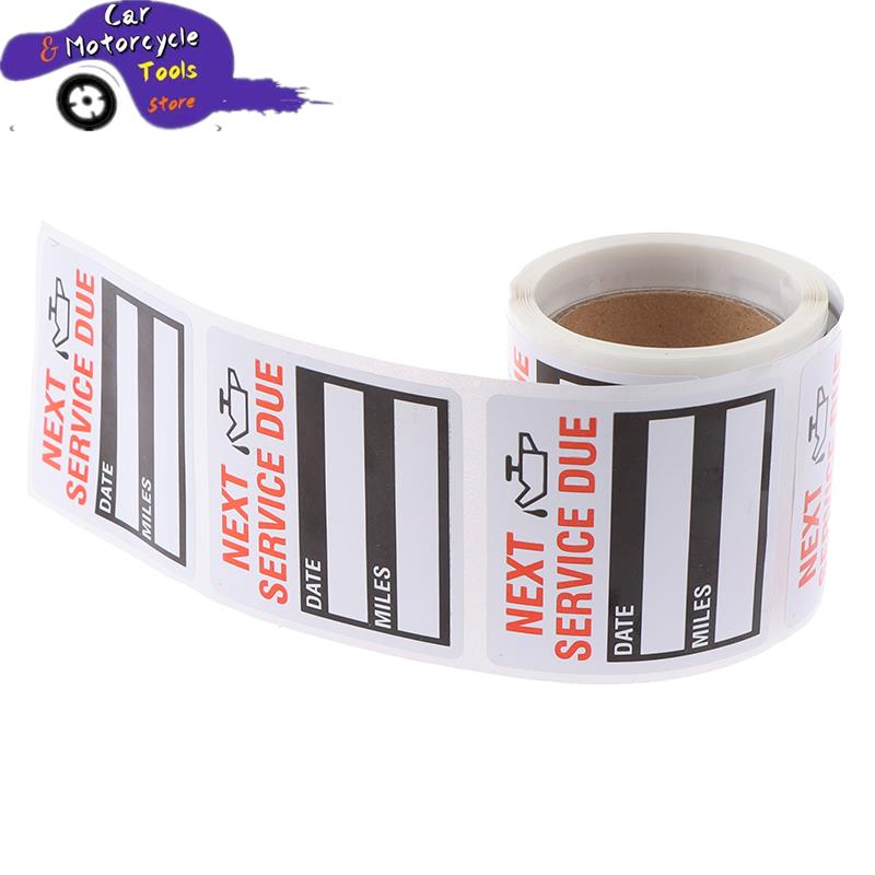 100 шт./рулон Наклейки с напоминанием о замене масла, наклейки на окна, самоклеящиеся этикетки из ПЭТ, автомобильные наклейки «СЛЕДУЮЩЕЕ ОБСЛУЖИВАНИЕ»