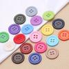 110Pcs Resin Cat Eye Buttons 9mm-30mm Four-Eye Buttons Sewing Accessories DIY Crafting Buttons for Clothing Bags Hats