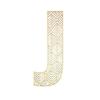 Grande lettre en bois - J - Bois - Ajouré - A décorer - 24 cm - Loisirs créatifs