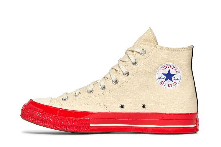 Converse Chuck Taylor All Star 70 Hi Comme des Garcons PLAY Белый Красный