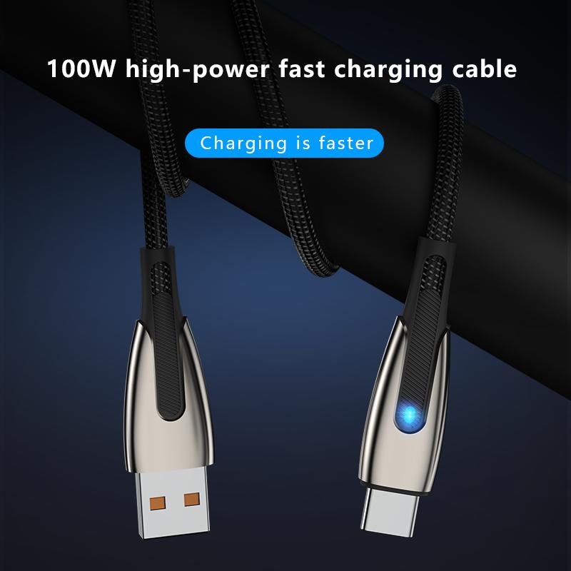 100W Super Fast Charging USB Data Cable 6A Type-C Android Suitable for Huawei Xiaomi OPPO LeEco Micro Redmi Vivo Charging Cable