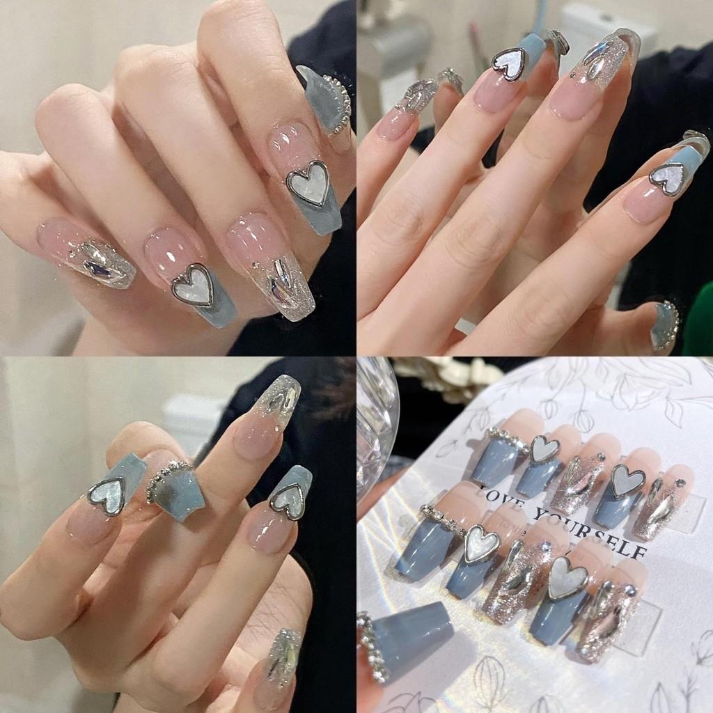 Мода Ручной Носимый Ноготь Сердцевидный Изысканный Классический Чистый Ветер Стиль Ногтей Патч