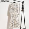BITCED 25 цветов, весенние женские макси-платья, повседневные, с длинным рукавом, с цветочным принтом, с круглым вырезом, длинное женское платье, бохо, пляжная вечеринка, женские платья, мусульманское платье