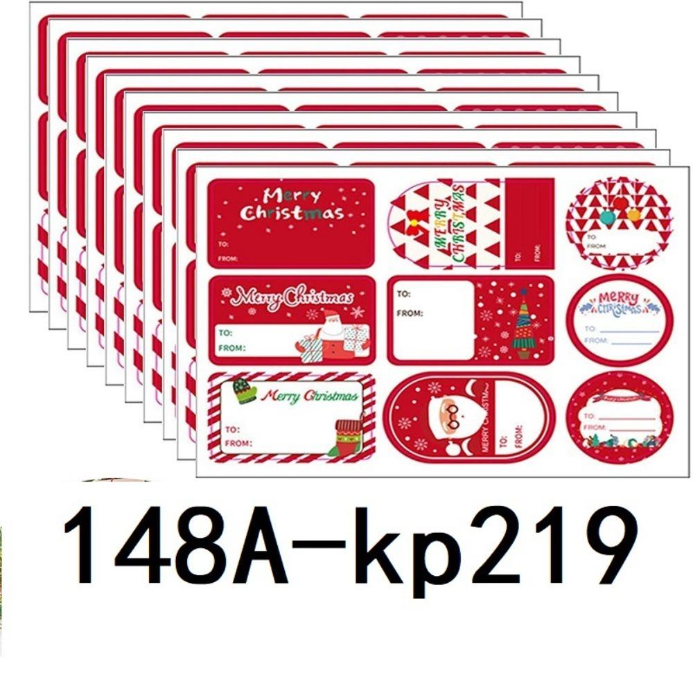 10 листов/упаковка Наклейки «Счастливого Рождества» в смешанном стиле, наклейки-этикетки для подарочной упаковки, карточки для фестивальной вечеринки