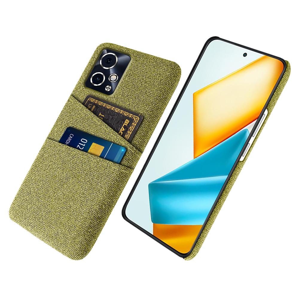 Чехол для телефона Honor 90 GT 5G с тканевой текстурой и двойным держателем для карт
