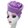 Diamonds Big Flower Muslim Women Headwear Turban Hat