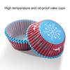 100Pcs Cupcake Liners Food Grade Oil-proof High-Temperature Resistant Non-Fading Exquisite Pattern Decorative Paper Xmas Themed Cupcake Liners