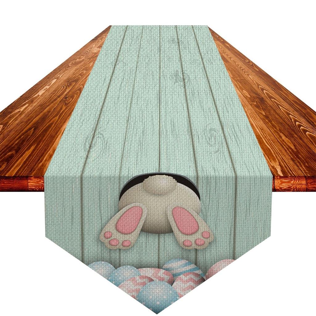 Easter Rabbit Table Easter Bunny Floral Table Cloth With Patterns Spring Easter Holiday Party
