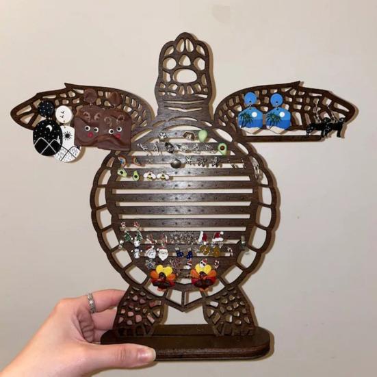 Органайзер для сережек с морской черепахой, большая емкость, стабильная база, магазин, ожерелье, браслет, витрина, украшение для дома, стойка для ювелирных изделий, серьги